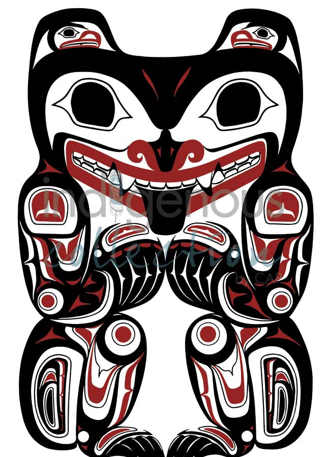 Haida Grizzly Bear by artist Clarence Mills