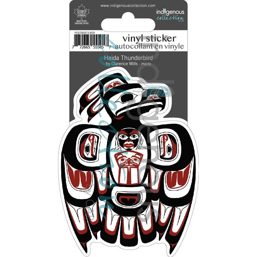 Haida Thunderbird Vinyl Die-Cut Sticker by artist Clarence Mills