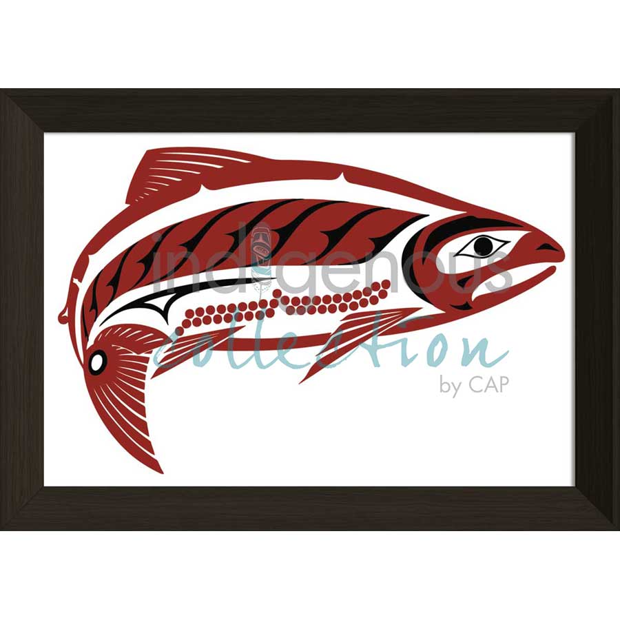 Haida Salmon by artist Clarence Mills - Haida. Indigenous Collection