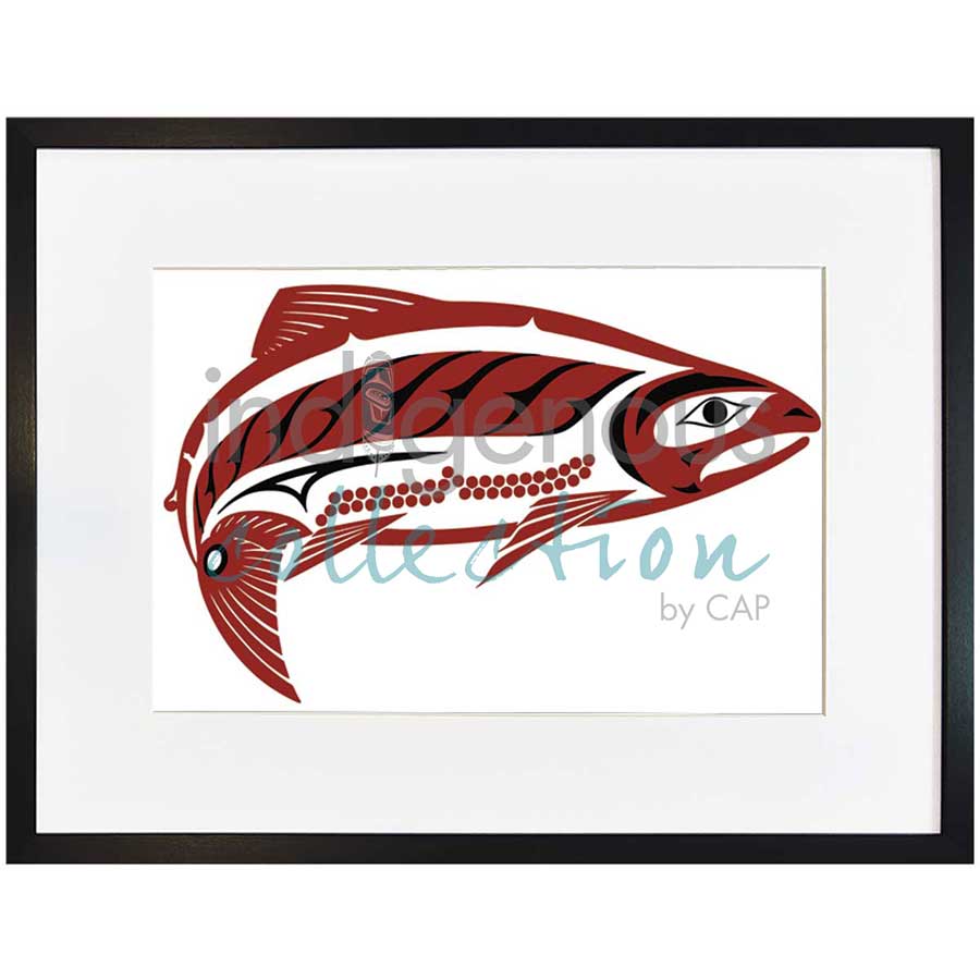 Haida Salmon by artist Clarence Mills - Haida. Indigenous Collection