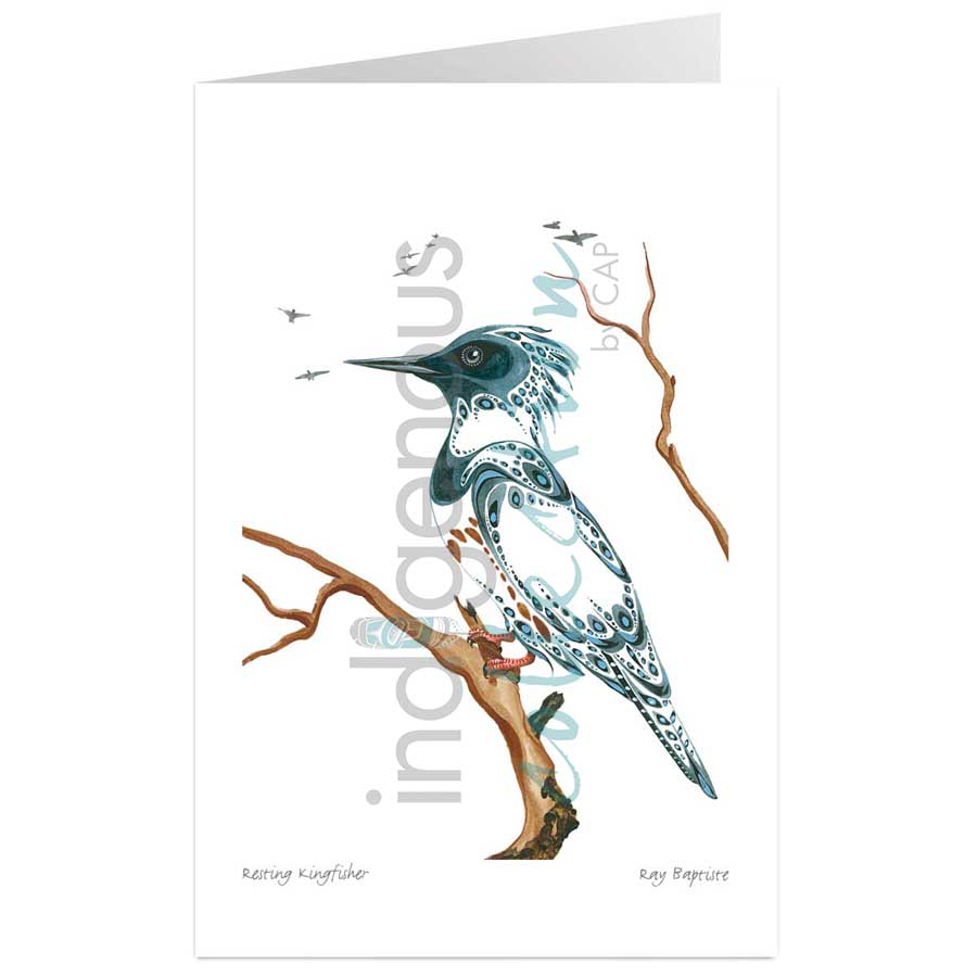 Resting Kingfisher by artist Ray Baptiste