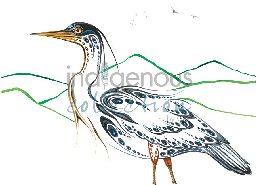 Walking Heron by artist Ray Baptiste