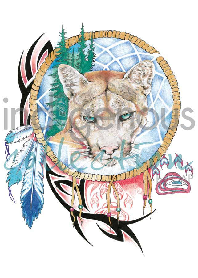 Tribal Cat by artist Hubert V. Billy