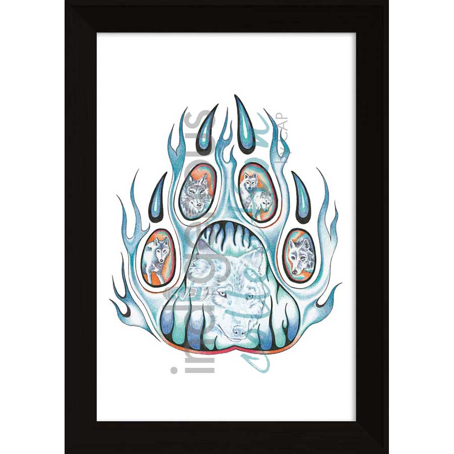The Wolf Pack II by artist Hubert V. Billy - Nlaka'pamux . Indigenous Collection