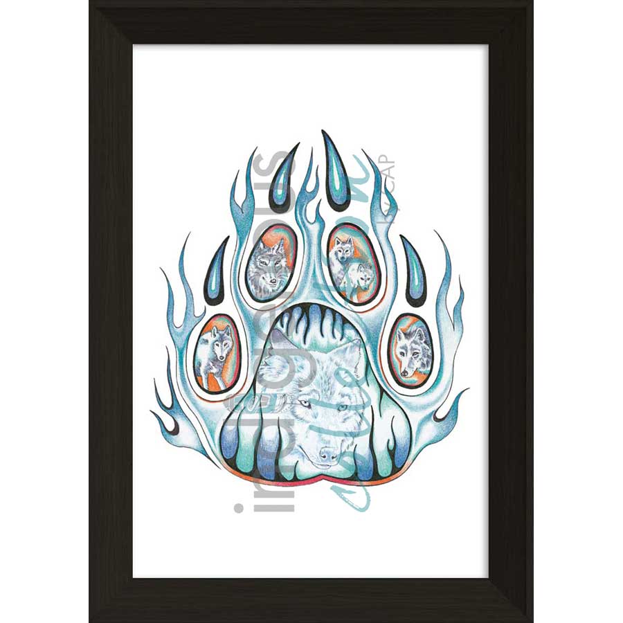 The Wolf Pack II by artist Hubert V. Billy - Nlaka'pamux . Indigenous Collection