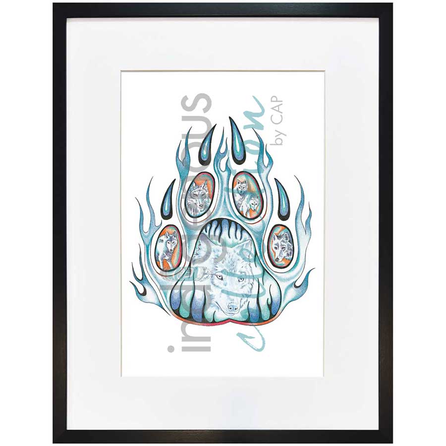 The Wolf Pack II by artist Hubert V. Billy - Nlaka'pamux . Indigenous Collection