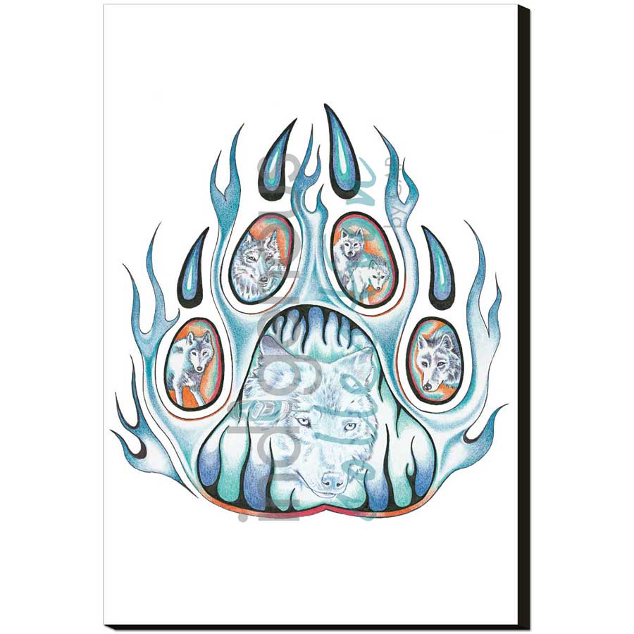 The Wolf Pack II by artist Hubert V. Billy - Nlaka'pamux . Indigenous Collection