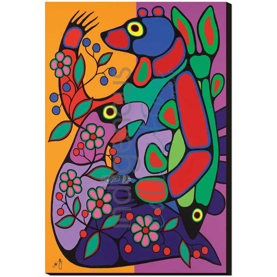 Bountiful Harvest by artist Jim Oskineegish - Ojibway. Indigenous Collection