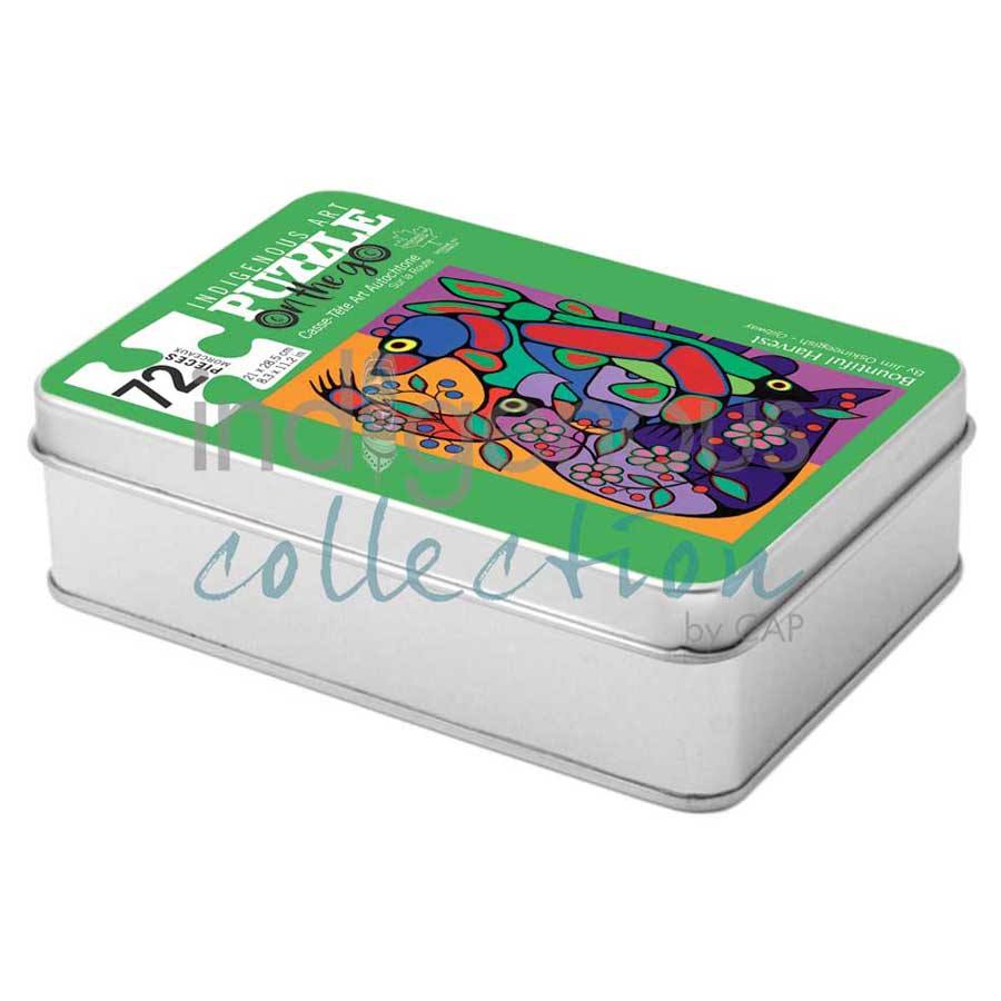 Bountiful Harvest Puzzle - On The Go - 72 Pcs by artist Jim Oskineegish. Indigenous Collection.