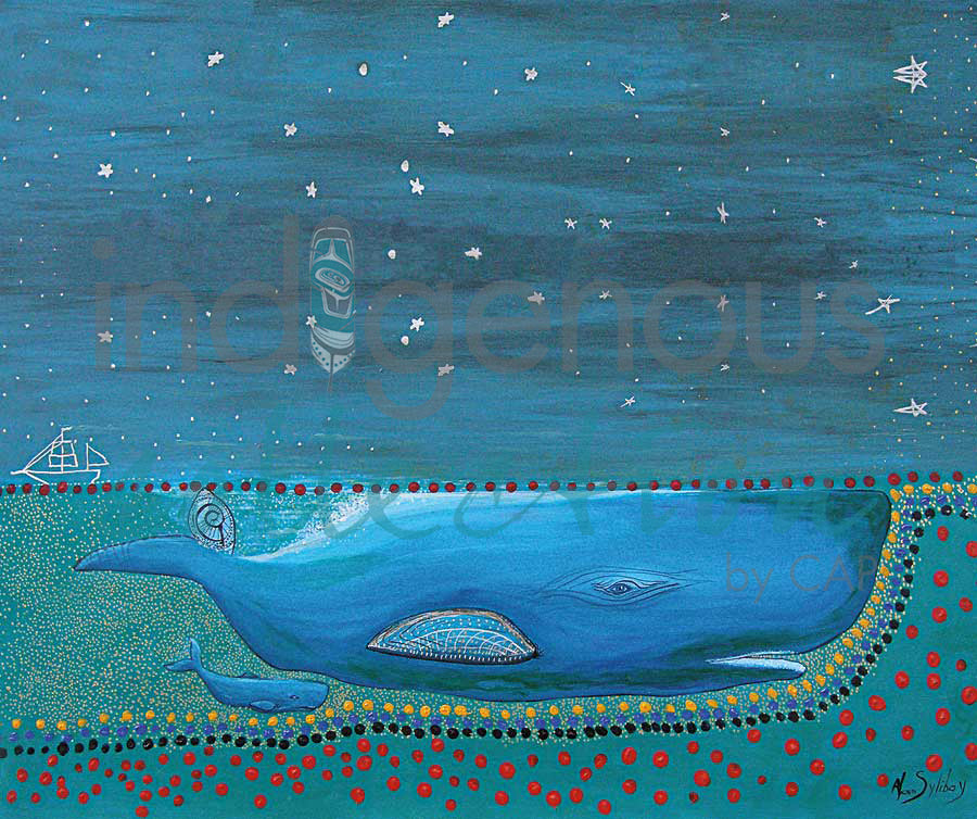 Sperm Whale by artist Alan Syliboy