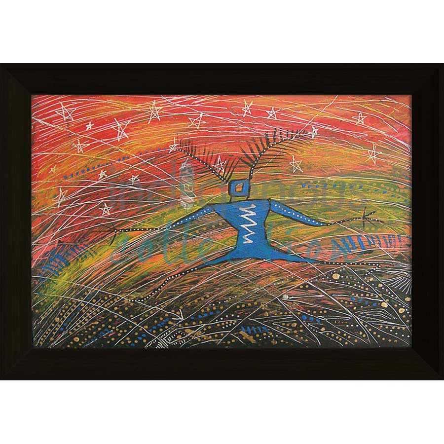 Little Thunder Dancing under Stars  by artist Alan Syliboy - Mi'kmaq. Indigenous Collection