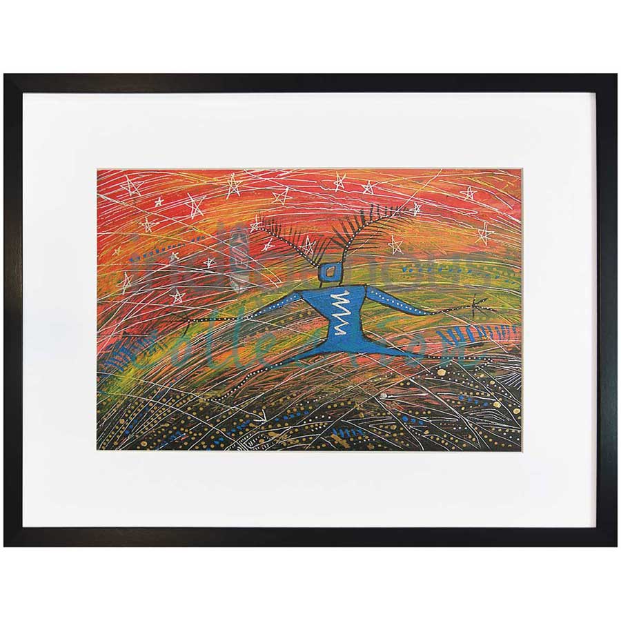 Little Thunder Dancing under Stars  by artist Alan Syliboy - Mi'kmaq. Indigenous Collection