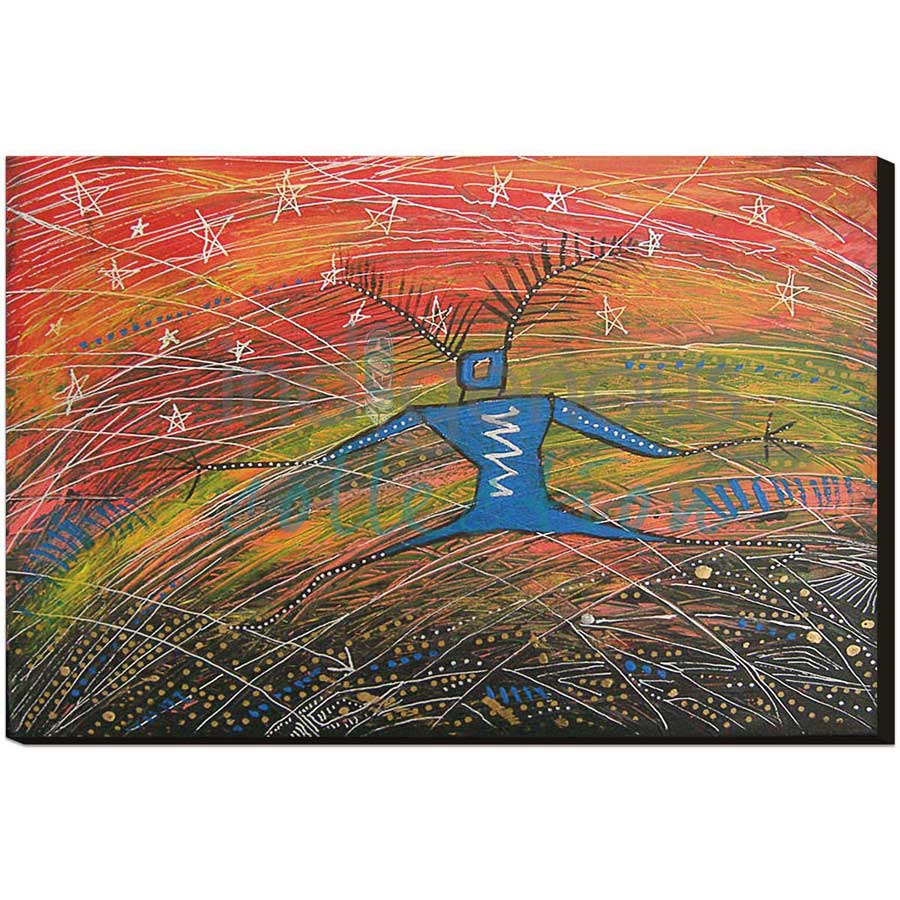 Little Thunder Dancing under Stars  by artist Alan Syliboy - Mi'kmaq. Indigenous Collection