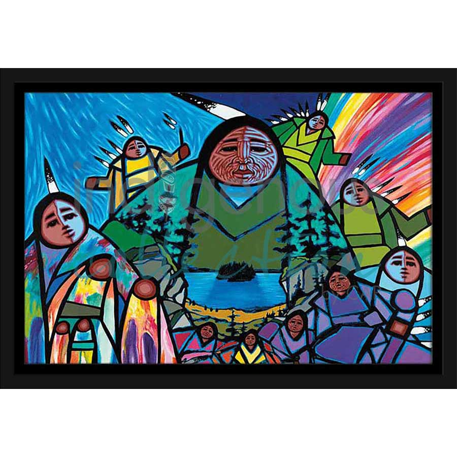 She Keeps Us Together by artist Jerry Whitehead - Cree. Indigenous Collection