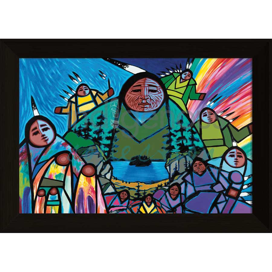 She Keeps Us Together by artist Jerry Whitehead - Cree. Indigenous Collection
