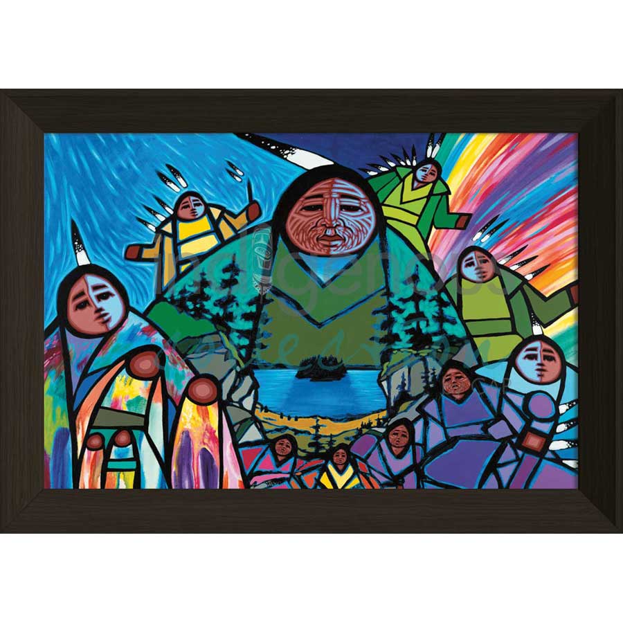 She Keeps Us Together by artist Jerry Whitehead - Cree. Indigenous Collection