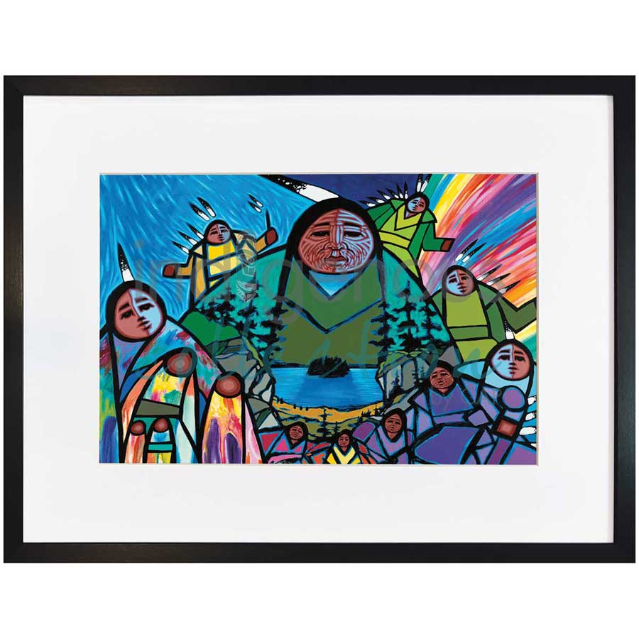 She Keeps Us Together by artist Jerry Whitehead - Cree. Indigenous Collection
