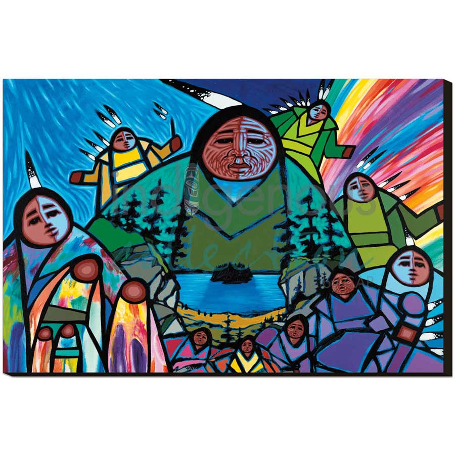 She Keeps Us Together by artist Jerry Whitehead - Cree. Indigenous Collection