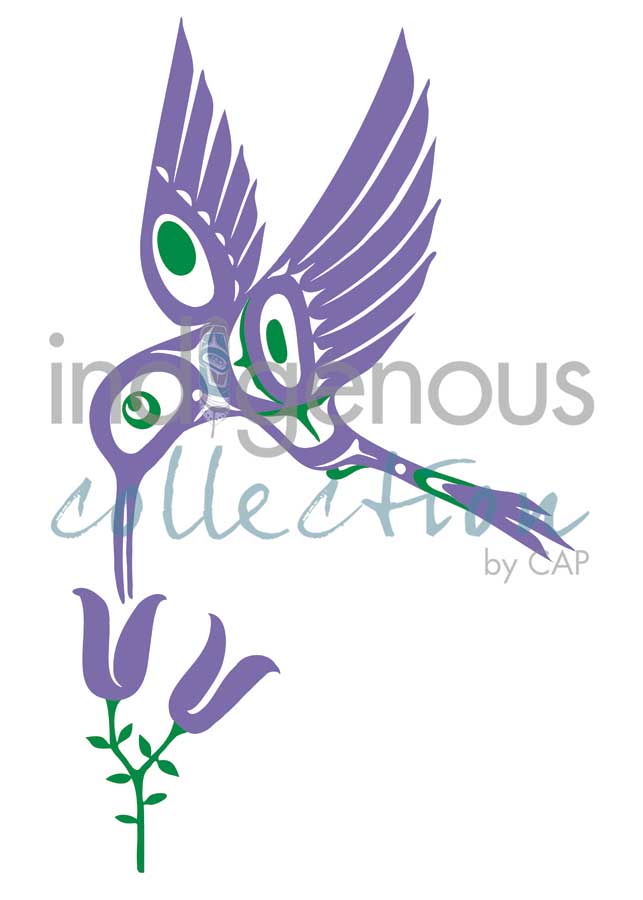 Purple Hummingbird by artist Pauline Bull