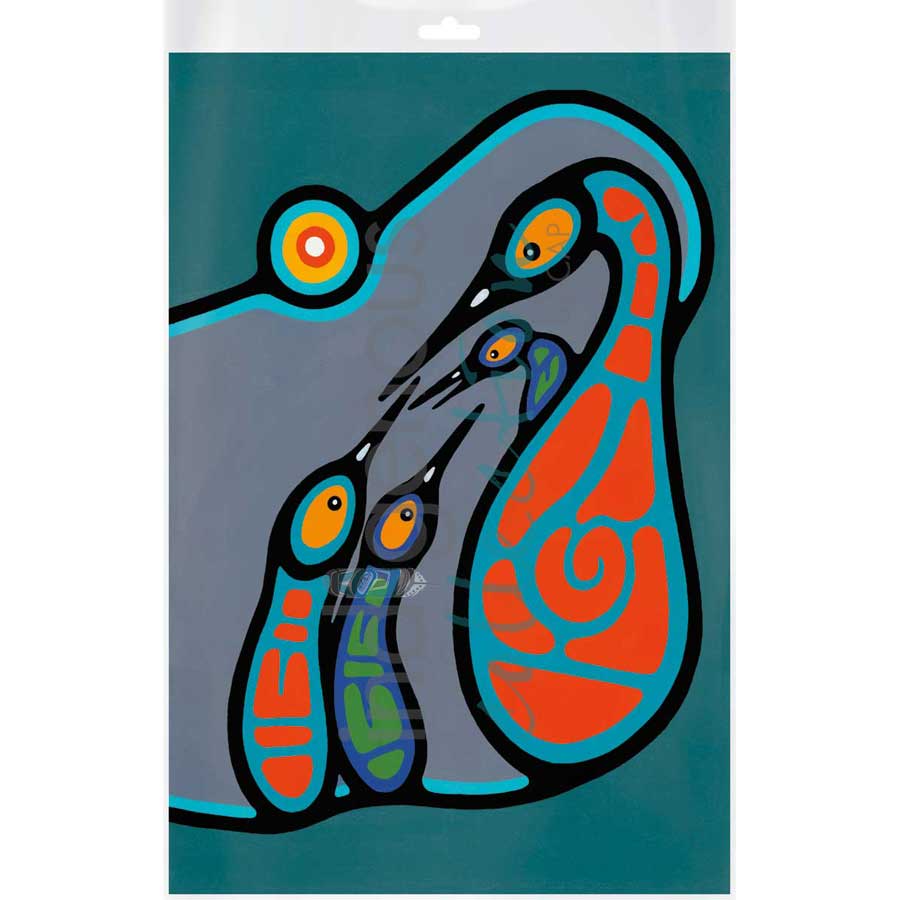 Family Teaching I by artist Bruce Morrisseau - Ojibway. Indigenous Collection