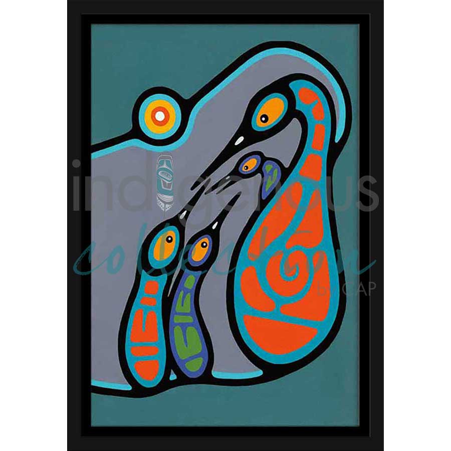 Family Teaching I by artist Bruce Morrisseau - Ojibway. Indigenous Collection
