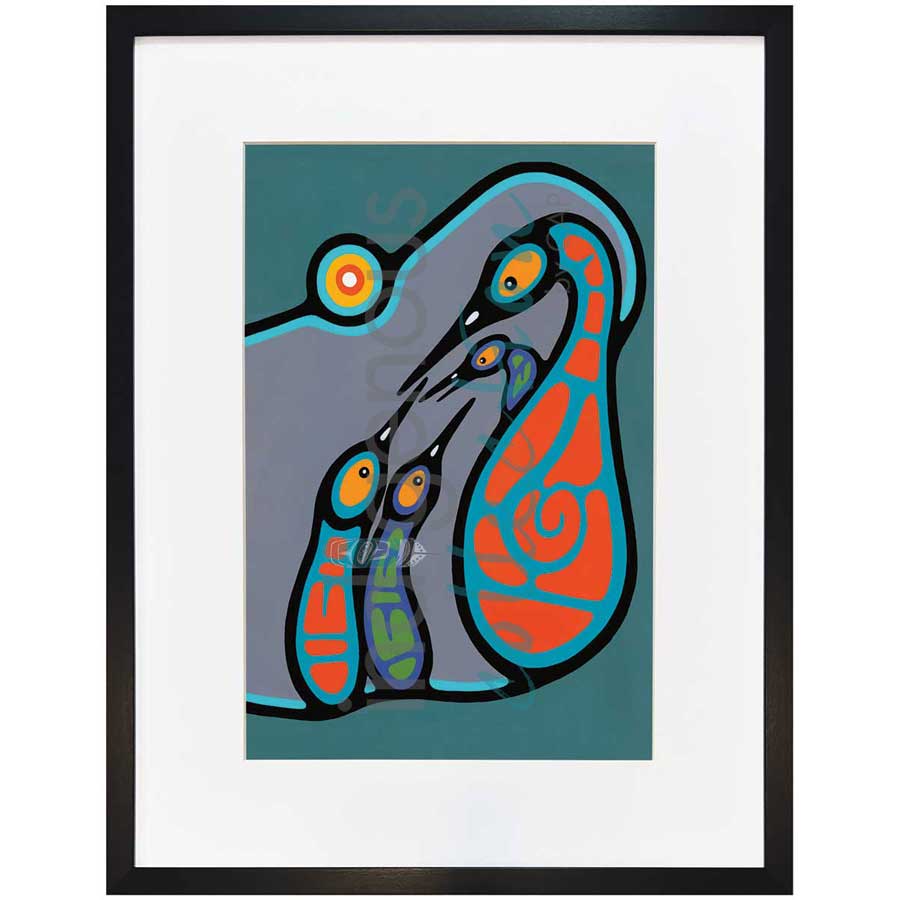 Family Teaching I by artist Bruce Morrisseau - Ojibway. Indigenous Collection