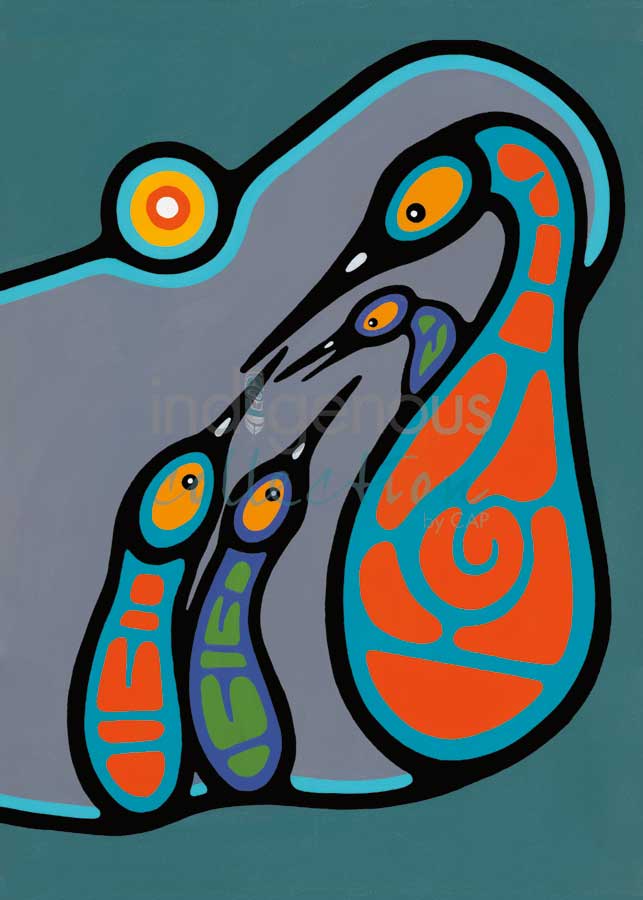 Family Teaching I by artist Bruce Morrisseau