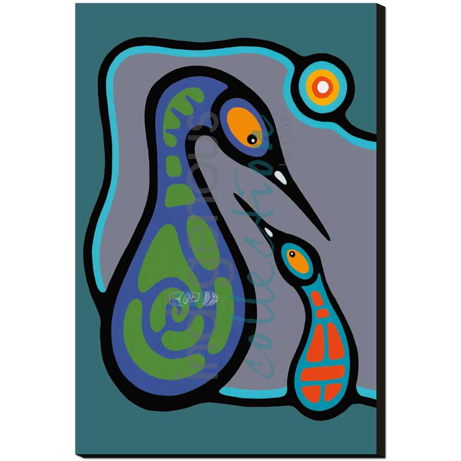 Family Teaching II by artist Bruce Morrisseau - Ojibway. Indigenous Collection