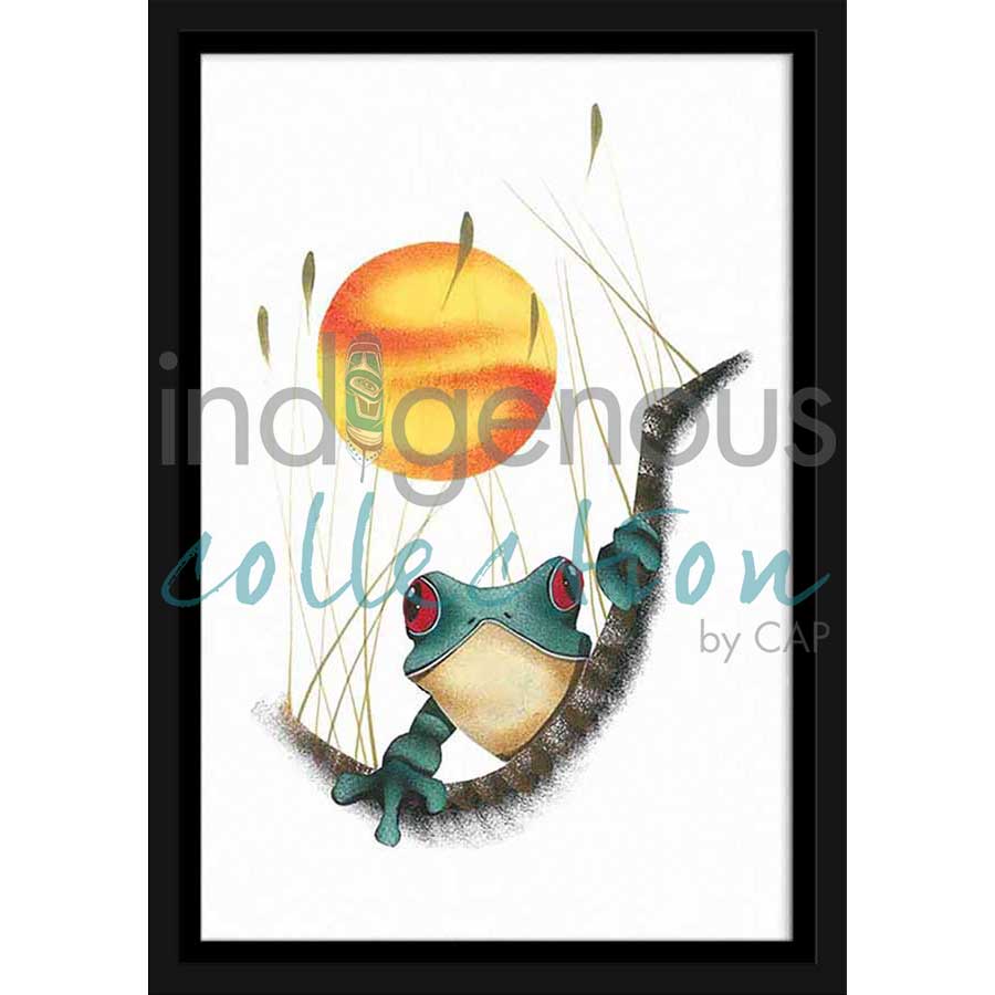 Frog by artist Garnett Tobacco - Cree. Indigenous Collection