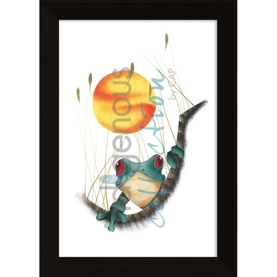 Frog by artist Garnett Tobacco - Cree. Indigenous Collection