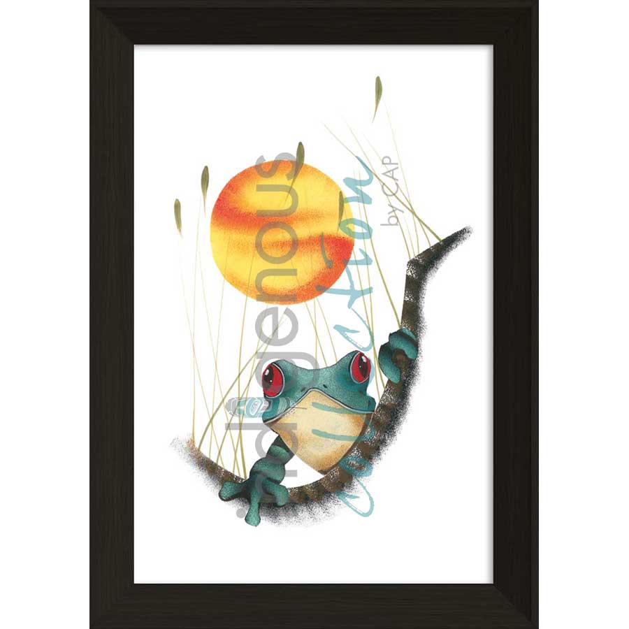Frog by artist Garnett Tobacco - Cree. Indigenous Collection