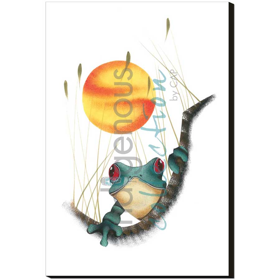 Frog by artist Garnett Tobacco - Cree. Indigenous Collection