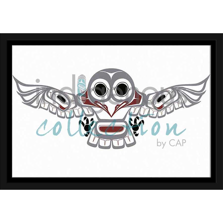 Snowy Owl by artist Chris Kewistup - Heiltsuk. Indigenous Collection