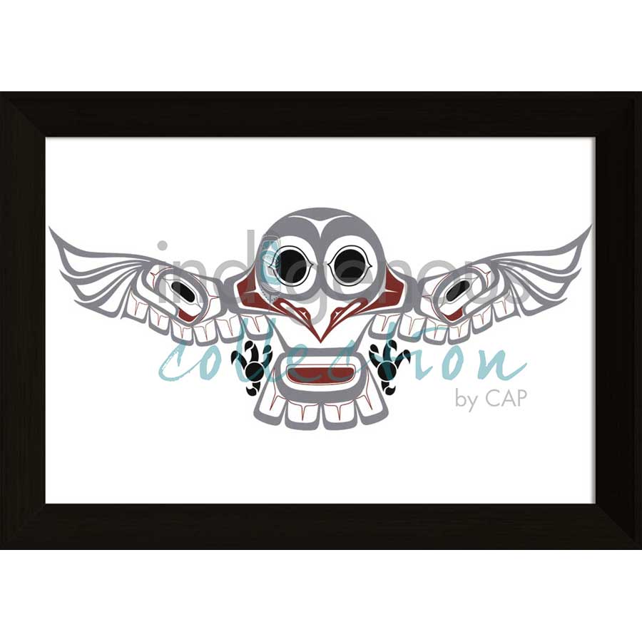 Snowy Owl by artist Chris Kewistup - Heiltsuk. Indigenous Collection