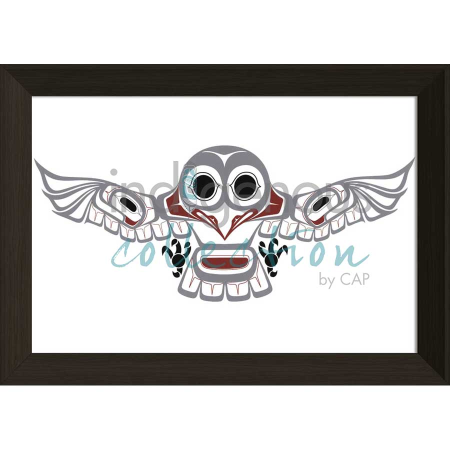 Snowy Owl by artist Chris Kewistup - Heiltsuk. Indigenous Collection