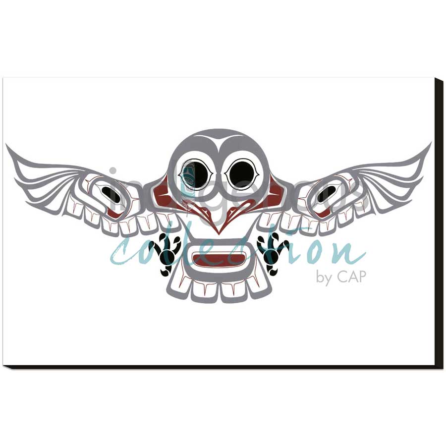 Snowy Owl by artist Chris Kewistup - Heiltsuk. Indigenous Collection