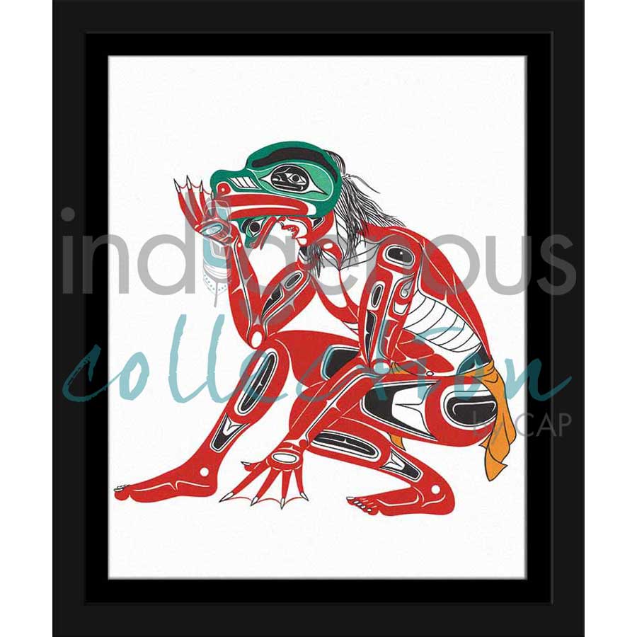 Frog Dancer by artist Richard Shorty - Northern Tutchone. Indigenous Collection