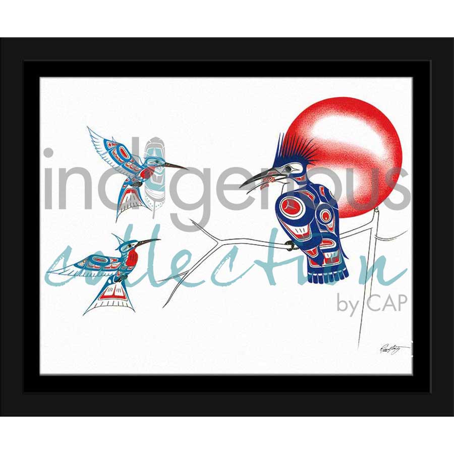 Hummingbird & King Fisher by artist Richard Shorty - Northern Tutchone. Indigenous Collection
