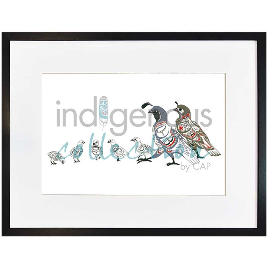 Quail Family by artist Richard Shorty - Northern Tutchone. Indigenous Collection