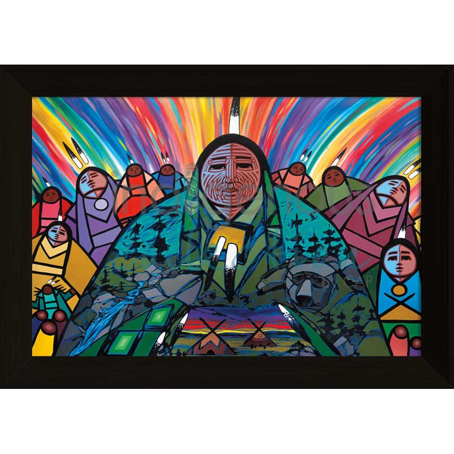Being Around Grandma by artist Jerry Whitehead - Cree. Indigenous Collection