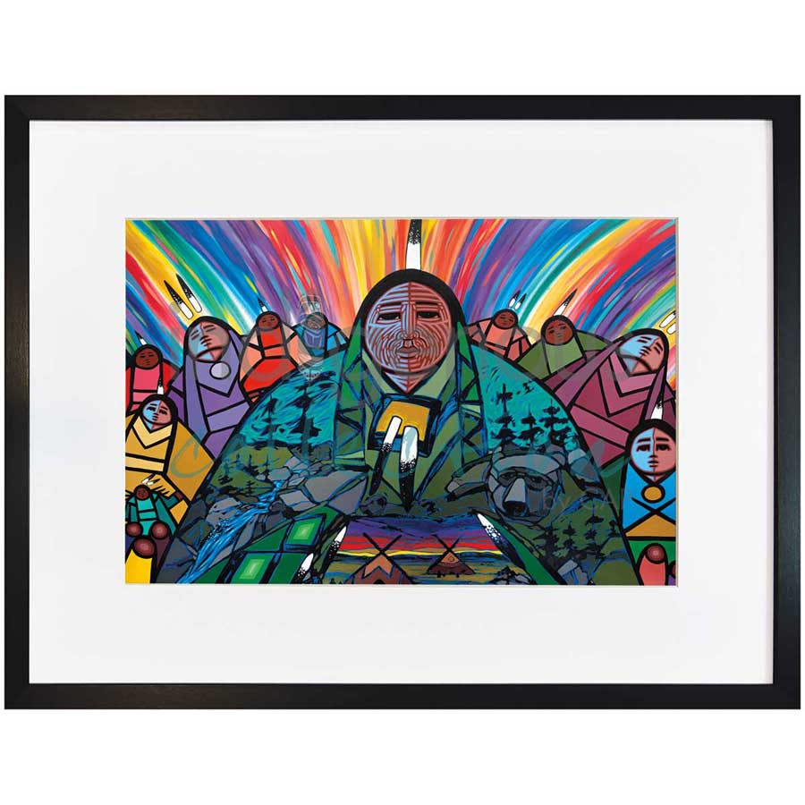 Being Around Grandma by artist Jerry Whitehead - Cree. Indigenous Collection