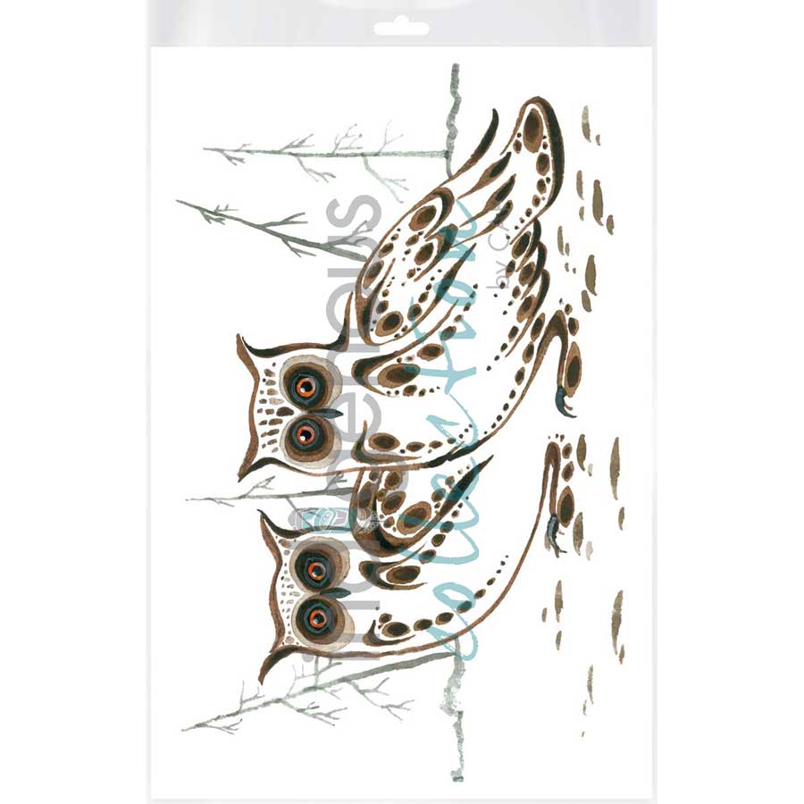 Long Eared Owls by artist Ray Baptiste - Ojibway. Indigenous Collection