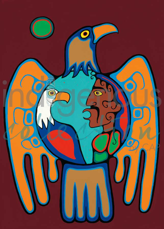 Shaman Talking to Eagle Spirit by artist Jim Oskineegish