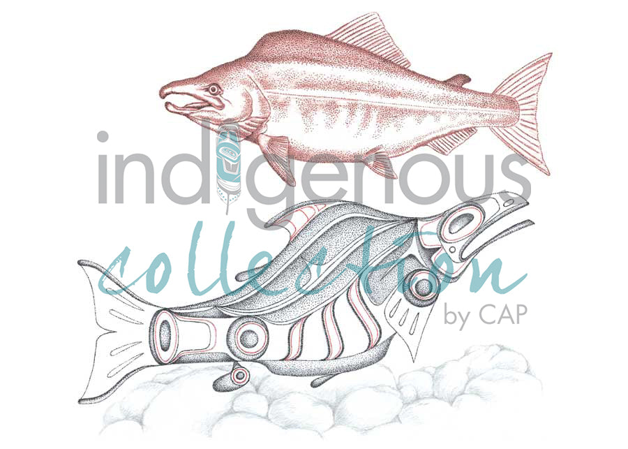 Coho Salmon by artist Charles Silverfox