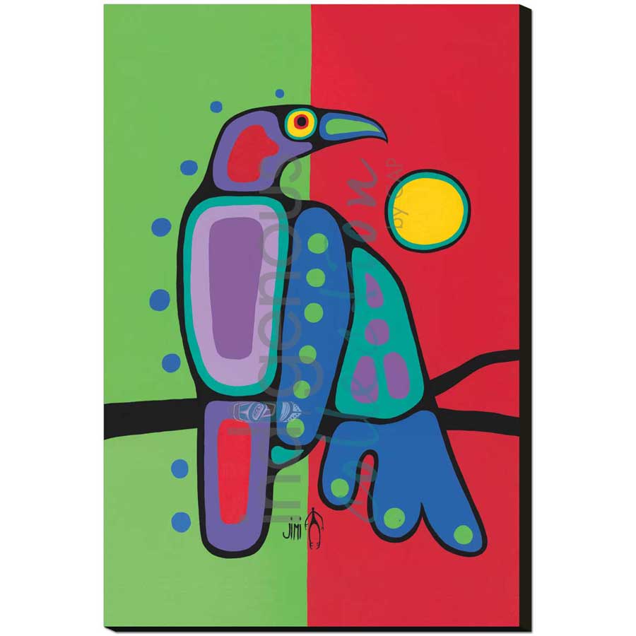 Crow by artist Jim Oskineegish - Ojibway. Indigenous Collection