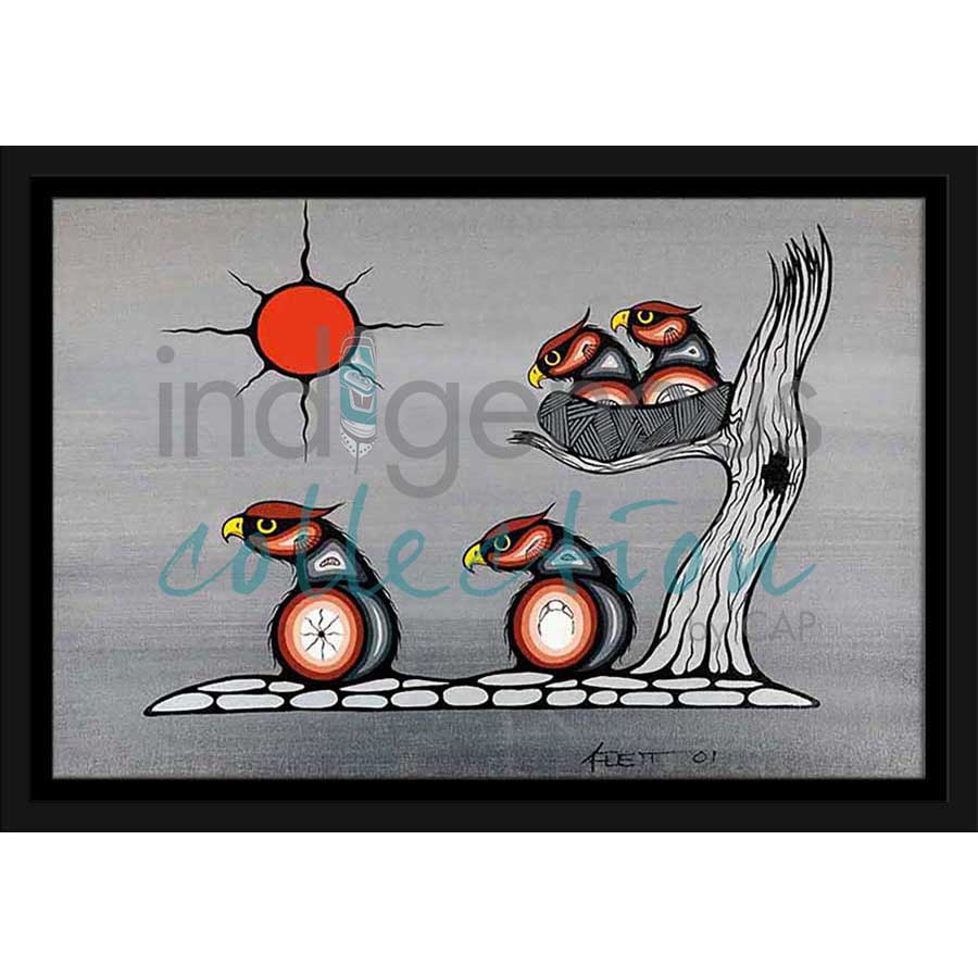 Family by artist Kurt Flett - Oji-Cree. Indigenous Collection