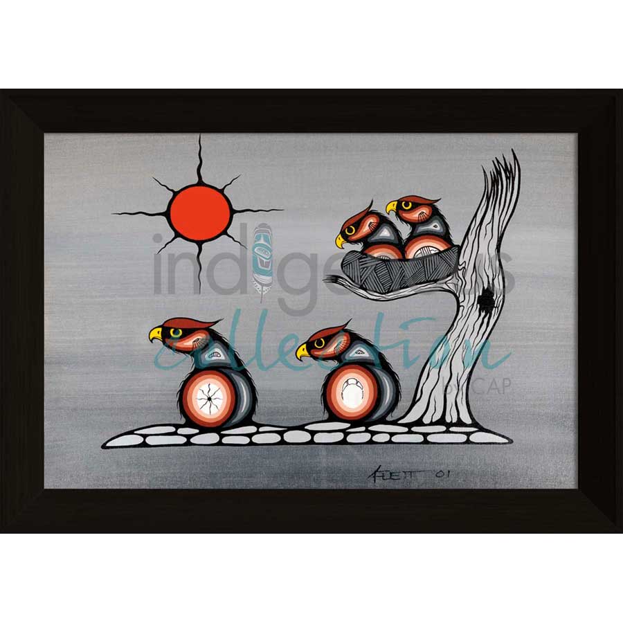 Family by artist Kurt Flett - Oji-Cree. Indigenous Collection