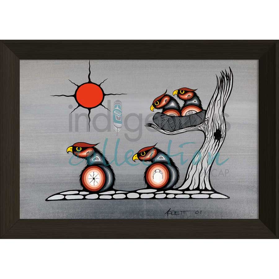 Family by artist Kurt Flett - Oji-Cree. Indigenous Collection