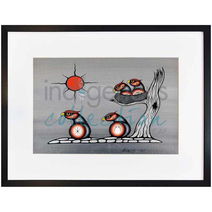 Family by artist Kurt Flett - Oji-Cree. Indigenous Collection