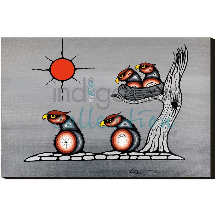 Family by artist Kurt Flett - Oji-Cree. Indigenous Collection